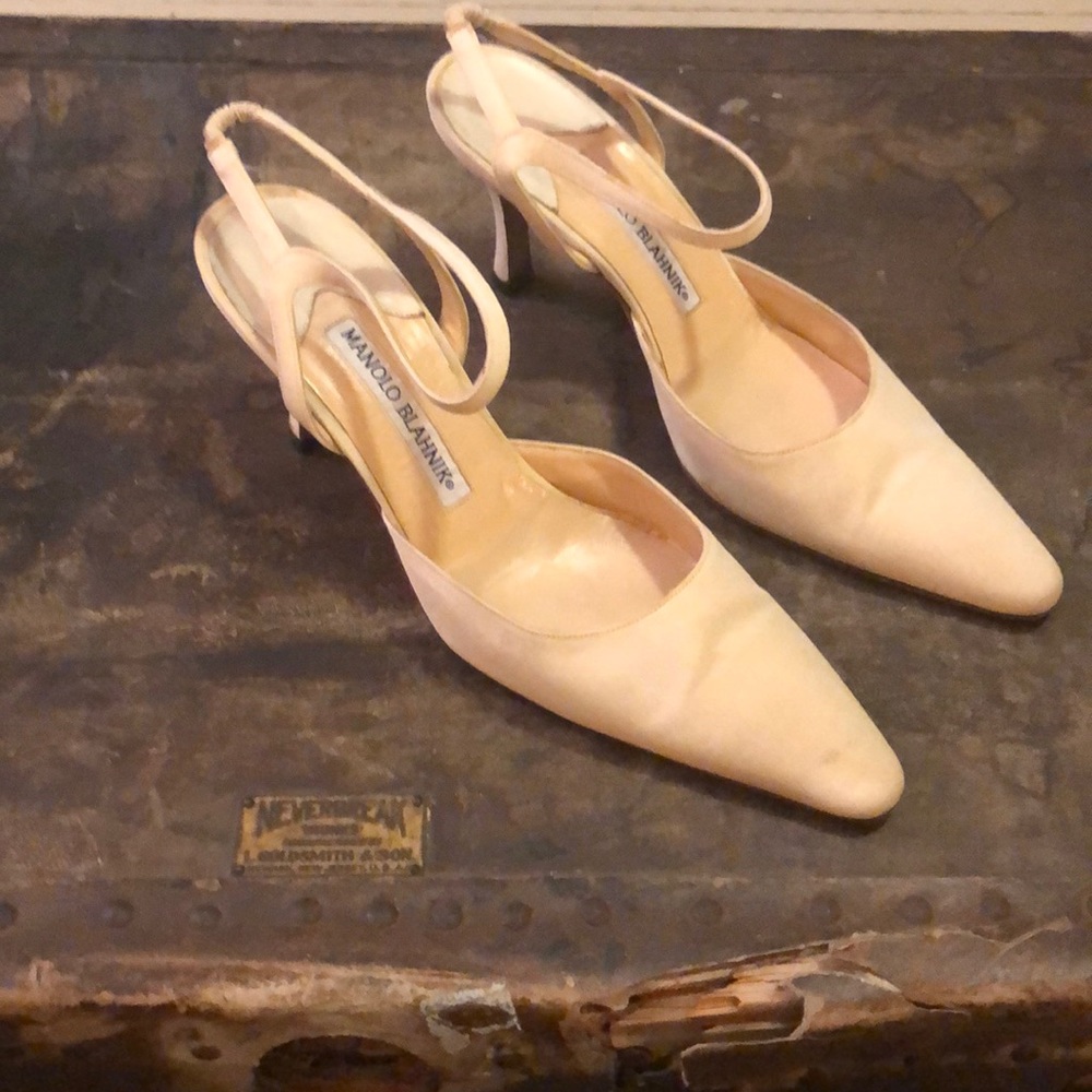 Manolo Blahnik Satin Heels